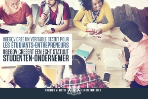 De Ministerraad heeft vandaag de oprichting goedgekeurd van het statuut van student-ondernemer. 