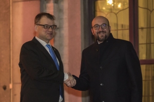 Prime Minister Michel with the Finnish Prime Minister Juha Sipilä
