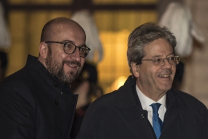 Prime Minister Michel with the Italian Prime Minister Paolo Gentiloni