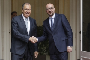 Treffen mit dem russischen Außenminister, Serguei Lawrow.