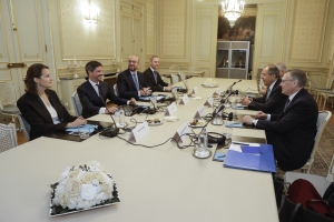 Treffen mit dem russischen Außenminister, Serguei Lawrow.