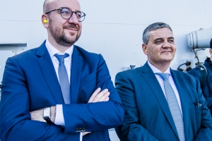 Bezoek F930 Leopold I van Premier en minister van Defensie