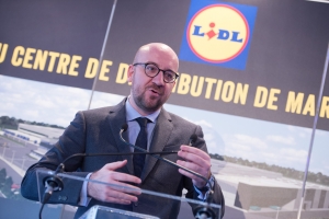 Eerste steen gelegd van Lidls nieuwe distributiecentrum in Marche-en-Famenne